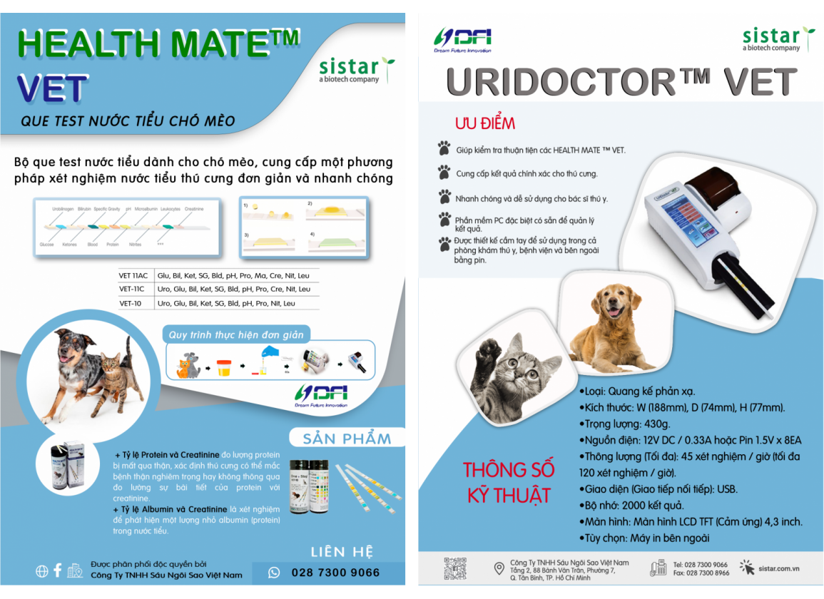 TEST NƯỚC TIỂU CHO CHÓ, MÈO