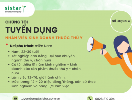 TUYỂN DỤNG - NHÂN VIÊN KINH DOANH THUỐC THÚ Y 