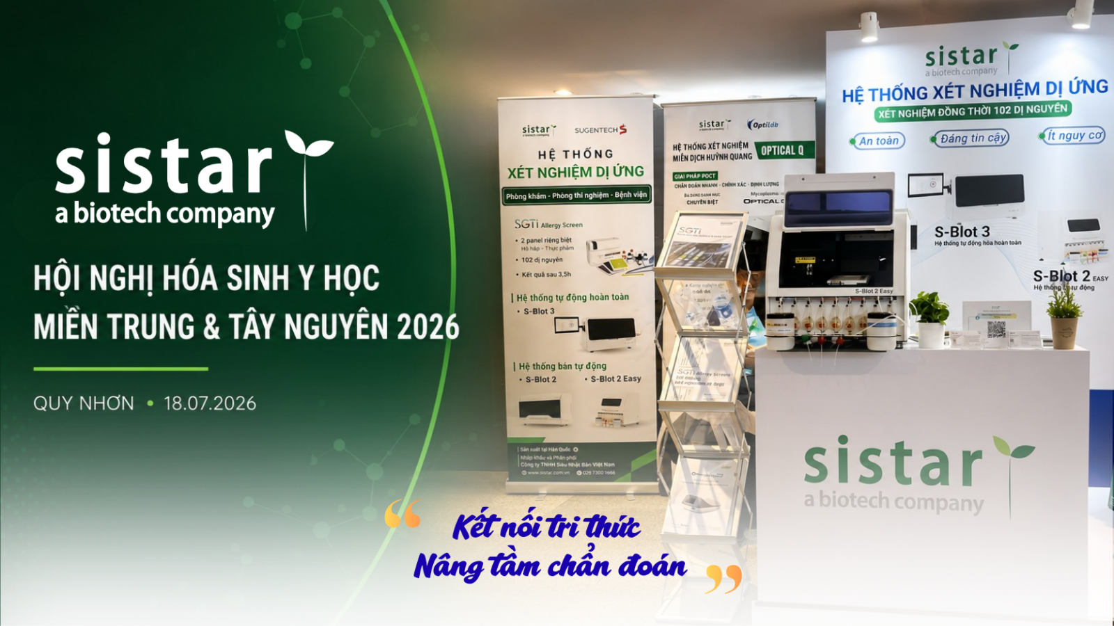 Gian hàng Sistar Vietnam tại Hội nghị Hóa sinh Y học miền Trung và Tây Nguyên 2026
