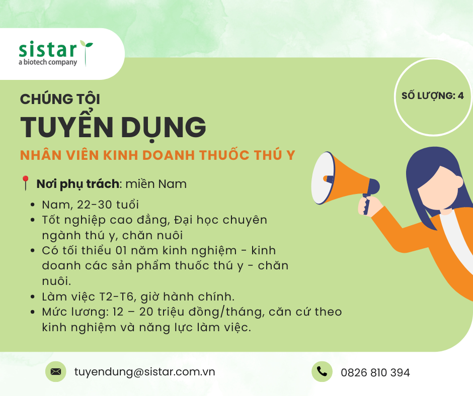 Sistar Vietnam tuyển dụng